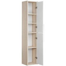 Пенал подвесной белый глянец/ясень фабрик Акватон Рико 1A216603RIB90