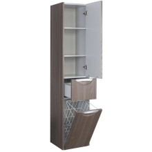 Пенал подвесной дуб макиато с бельевой корзиной R Акватон Сильва 1A215603SIW5R