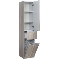 Пенал подвесной дуб фьорд с бельевой корзиной R Акватон Сильва 1A215603SIW6R