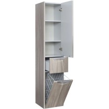 Пенал подвесной дуб фьорд с бельевой корзиной R Акватон Сильва 1A215603SIW6R