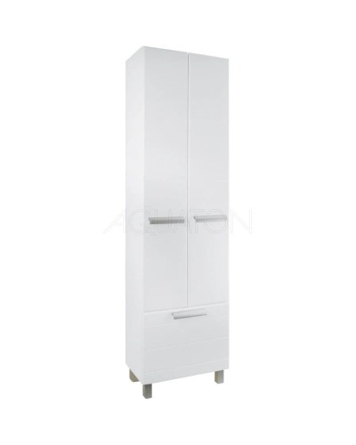 Пенал напольный с бельевой корзиной белый Акватон Альтаир 1A041803AR010