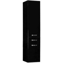 Пенал подвесной черный с бельевой корзиной Акватон Америна 1A135203AM950