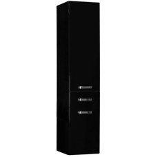 Пенал подвесной черный с бельевой корзиной Акватон Америна 1A135203AM950