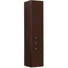 Пенал подвесной темно-коричневый с бельевой корзиной Акватон Америна 1A135203AM430