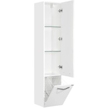 Пенал подвесной белый с бельевой корзиной Акватон Ария 1A134403AA010