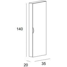 Шкаф пенал Cezares Stylus 35 55222 подвесной Grigio Nuvola