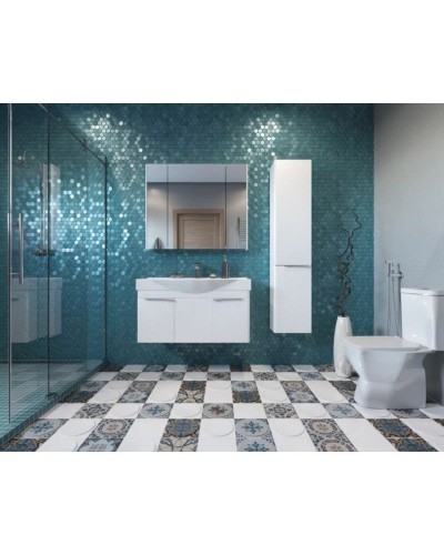 Пенал подвесной белый глянец L Акватон Беверли 1A235403BV01L