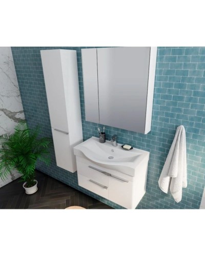 Пенал подвесной белый глянец L Акватон Беверли 1A235403BV01L