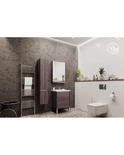 Пенал подвесной грецкий орех Акватон Стоун 1A228403SXC80