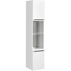 Пенал подвесной белый жемчуг с бельевой корзиной Акватон Севилья 1A126603SEG30