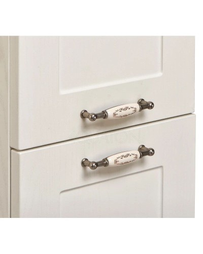 Пенал подвесной дуб белый с бельевой корзиной Акватон Леон 1A186503LBPS0