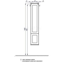 Пенал подвесной дуб белый с бельевой корзиной Акватон Леон 1A186503LBPS0