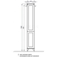 Пенал напольный дуб белый Акватон Леон 1A187903LBPS0