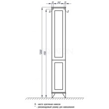 Пенал напольный дуб белый Акватон Леон 1A187903LBPS0