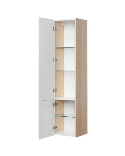 Пенал подвесной белый глянец/ясень коимбра L Акватон Инфинити 1A192303IFSCL