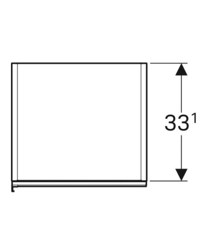 Пенал подвесной белый глянец L/R Geberit Acanto 500.619.01.2