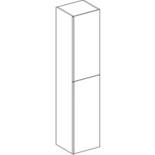 Пенал подвесной черный глянец/черный матовый L/R Geberit Acanto 500.619.16.1