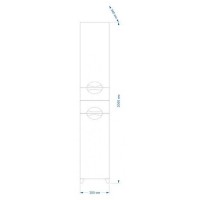 Лаванда - 35 Пенал левый белый