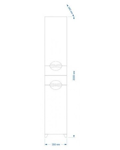 Лаванда - 35 Пенал левый белый