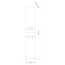Лаванда - 35 Пенал правый белый