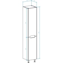 Пенал напольный с бельевой корзиной белый глянец L Bellezza Андрэа 4629004082018