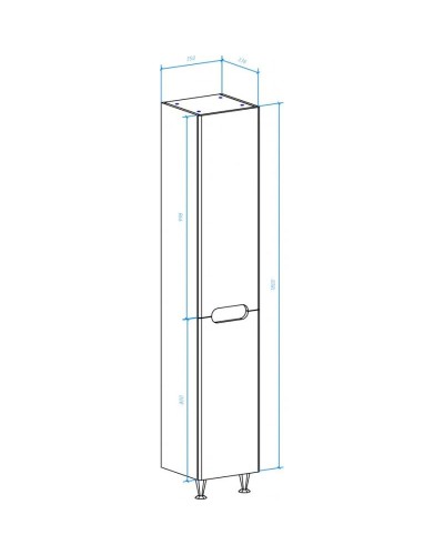 Пенал напольный с бельевой корзиной белый глянец R Bellezza Андрэа 4629004081011