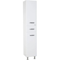 Пенал напольный с бельевой корзиной белый глянец L/R Bellezza Балтика 4628904100013