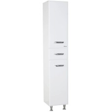 Пенал напольный с бельевой корзиной белый глянец L/R Bellezza Балтика 4628904100013