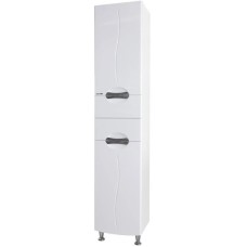 Пенал напольный с бельевой корзиной белый глянец L Bellezza Глория 4629505122015