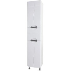 Пенал напольный с бельевой корзиной белый глянец R Bellezza Глория 4629505121018