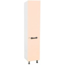 Пенал напольный с бельевой корзиной бежевый глянец/белый глянец R Bellezza Лагуна 4622104081073