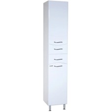 Пенал напольный с бельевой корзиной белый глянец L/R Bellezza Мари 4622904120019