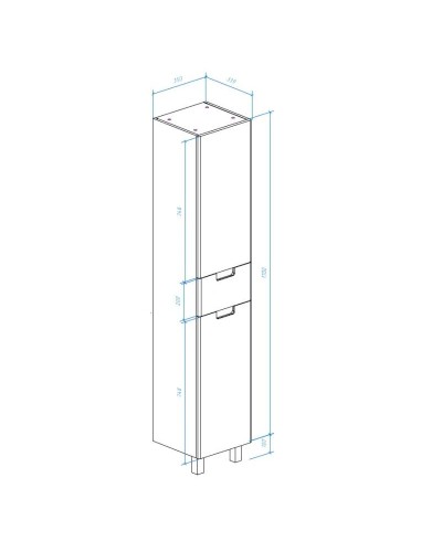 Пенал напольный с бельевой корзиной белый глянец L Bellezza Пегас 4620404102016