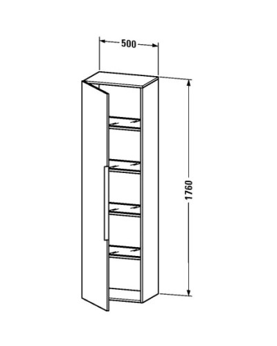 Пенал подвесной кашемировый дуб L Duravit Happy D.2 H29253L1111