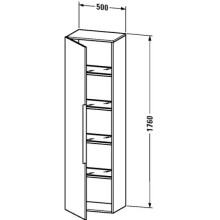 Пенал подвесной американский орех L Duravit Happy D.2 H29253L1313