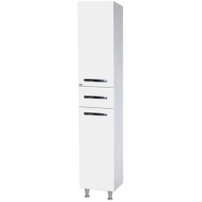 Пенал напольный с бельевой корзиной белый глянец L/R Bellezza Рокко 4625304100018