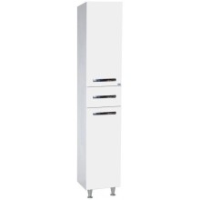 Пенал напольный с бельевой корзиной белый глянец L/R Bellezza Рокко 4625304100018