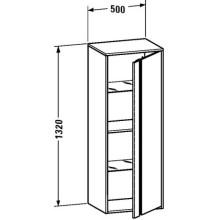 Пенал подвесной лен R Duravit Ketho KT1267R7575