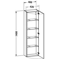 Пенал подвесной бетонно-серый матовый R Duravit DuraStyle  DS1218R0707
