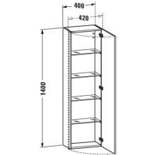 Пенал подвесной орех R Duravit DuraStyle DS1218R7979
