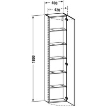 Пенал подвесной графит матовый R Duravit DuraStyle DS1228R4949