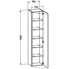 Пенал подвесной белый глянец R Duravit DuraStyle DS1229R2222