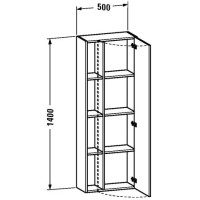 Пенал подвесной тауп матовый R Duravit DuraStyle DS1238R9191