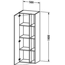 Пенал подвесной орех L Duravit DuraStyle DS1239L7979