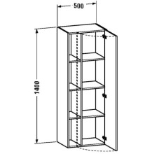 Пенал подвесной белый глянец R Duravit DuraStyle DS1239R2222
