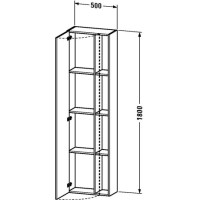 Пенал подвесной белый матовый L Duravit DuraStyle DS1248L1818