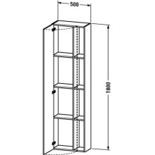 Пенал подвесной графит матовый L Duravit DuraStyle DS1248L4949