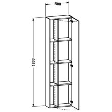 Пенал подвесной бетонно-серый матовый R Duravit DuraStyle DS1248R0707