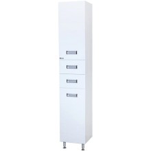 Пенал напольный с бельевой корзиной белый глянец L/R Bellezza Сиена 4623904120016