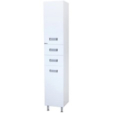 Пенал напольный с бельевой корзиной белый глянец L/R Bellezza Сиена 4623904120016